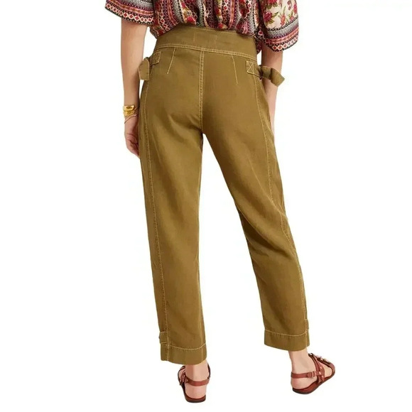 Anthropologie Jackson Tapered Utility pants size 6 Olive green - Picture 3 of 12